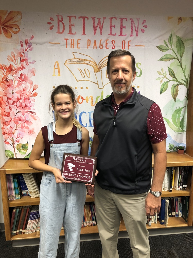Middle School Student of the Month - August